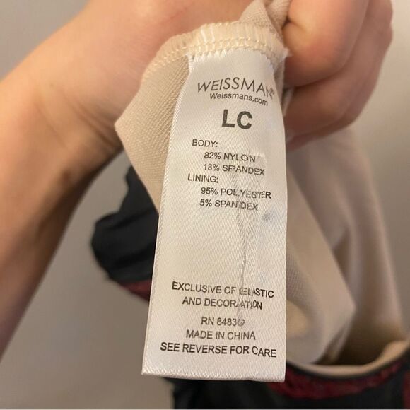 WEISSMAN Dance Costume black long sleeve Mesh Biketard Illumination 13525 LC - Picture 7 of 10